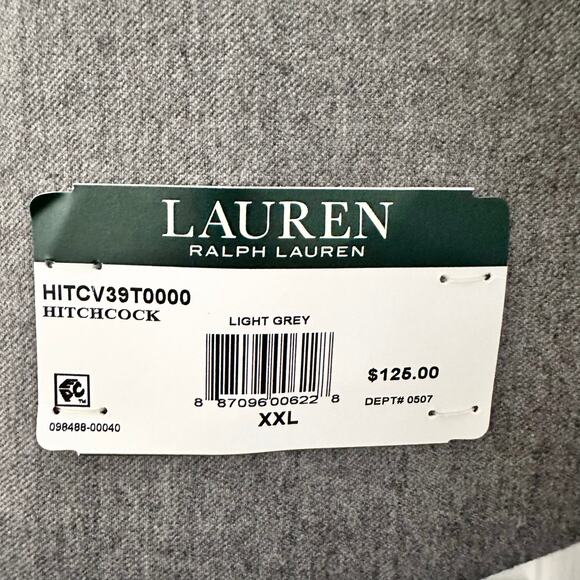 Lauren Ralph Lauren Light Grey Wool Hitchcock Satin Back Button Vest NWT XXL - Picture 6 of 8
